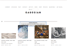 Tablet Screenshot of gagosian.com